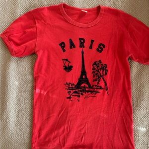 Red Paris babydoll Tee